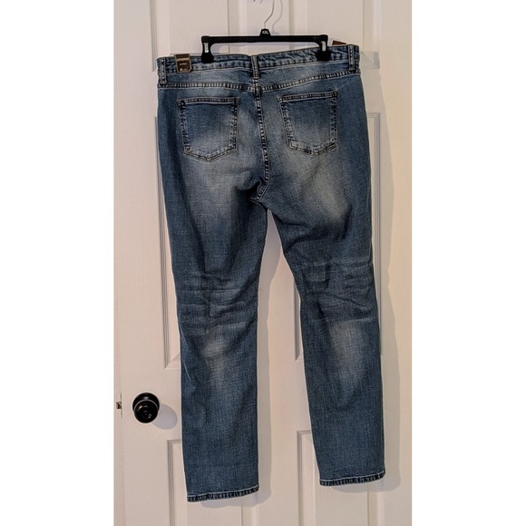 KUT‎ from the Kloth Catherine Boyfriend Jeans Distressed Denim Size 16 NWT - Picture 6 of 12